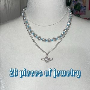 28 pieces of jewelry